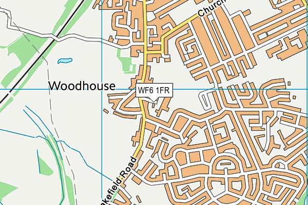 WF6 1FR map - OS VectorMap District (Ordnance Survey)