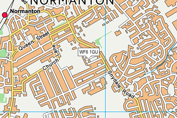 WF6 1GU map - OS VectorMap District (Ordnance Survey)