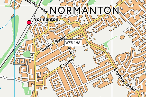 WF6 1HA map - OS VectorMap District (Ordnance Survey)