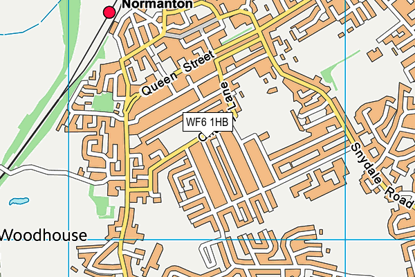 WF6 1HB map - OS VectorMap District (Ordnance Survey)