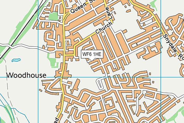 WF6 1HE map - OS VectorMap District (Ordnance Survey)