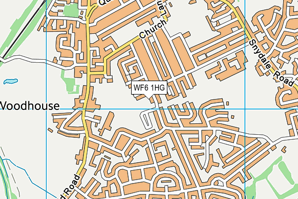 WF6 1HG map - OS VectorMap District (Ordnance Survey)