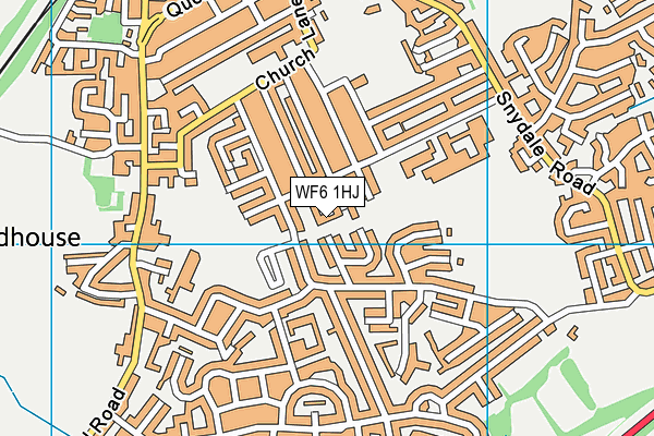WF6 1HJ map - OS VectorMap District (Ordnance Survey)