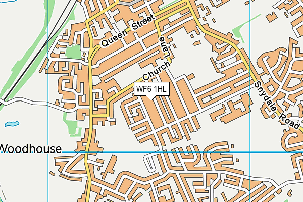 WF6 1HL map - OS VectorMap District (Ordnance Survey)