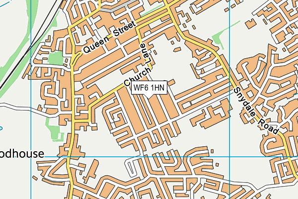 WF6 1HN map - OS VectorMap District (Ordnance Survey)