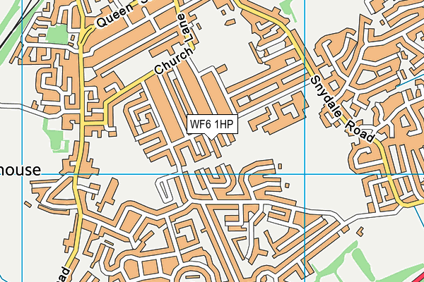 WF6 1HP map - OS VectorMap District (Ordnance Survey)