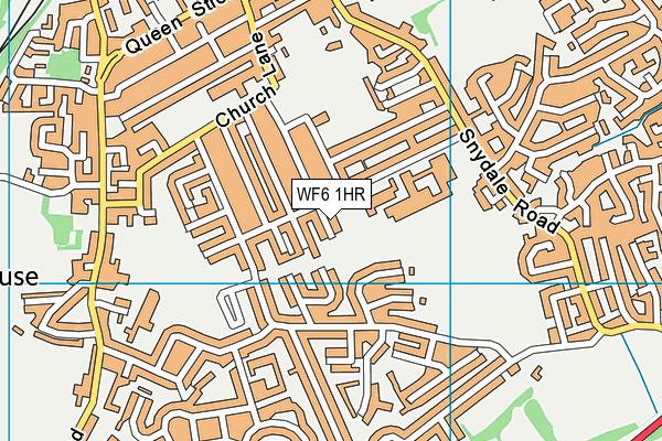 WF6 1HR map - OS VectorMap District (Ordnance Survey)