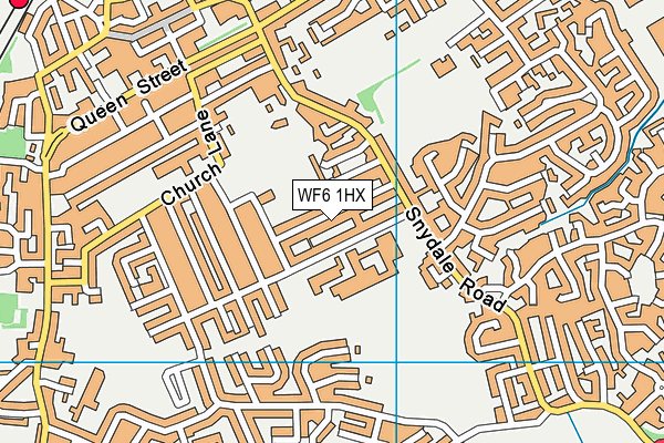 WF6 1HX map - OS VectorMap District (Ordnance Survey)