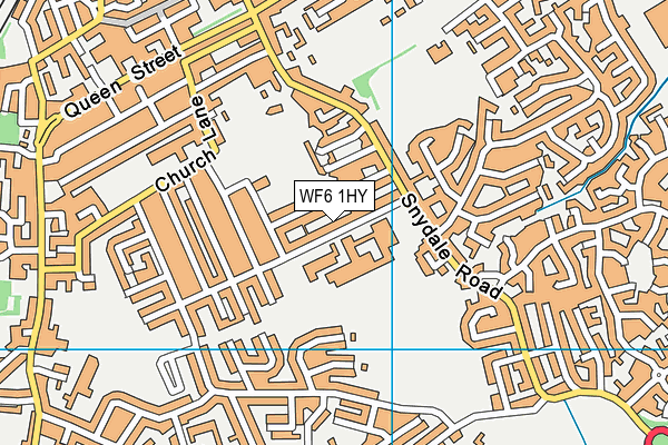 WF6 1HY map - OS VectorMap District (Ordnance Survey)