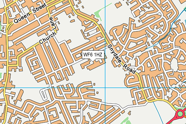 WF6 1HZ map - OS VectorMap District (Ordnance Survey)