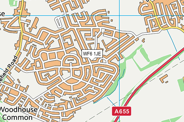 WF6 1JE map - OS VectorMap District (Ordnance Survey)