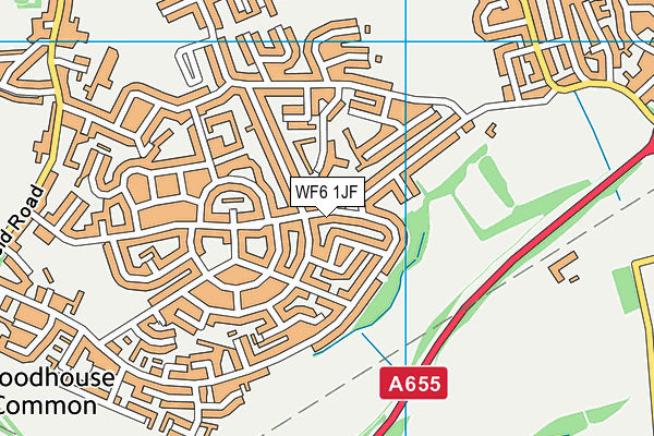 WF6 1JF map - OS VectorMap District (Ordnance Survey)