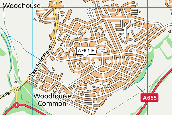 WF6 1JH map - OS VectorMap District (Ordnance Survey)
