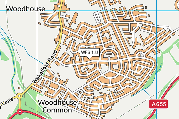 WF6 1JJ map - OS VectorMap District (Ordnance Survey)