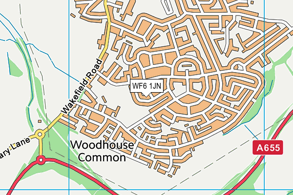WF6 1JN map - OS VectorMap District (Ordnance Survey)