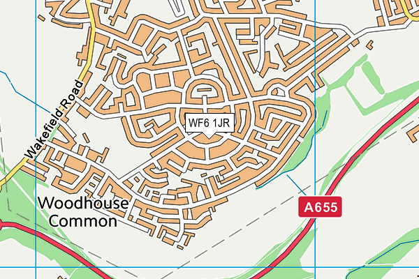 WF6 1JR map - OS VectorMap District (Ordnance Survey)