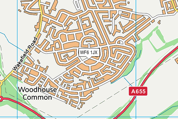 WF6 1JX map - OS VectorMap District (Ordnance Survey)