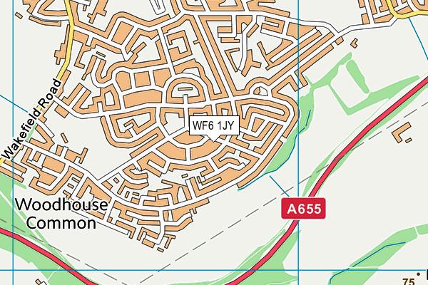 WF6 1JY map - OS VectorMap District (Ordnance Survey)