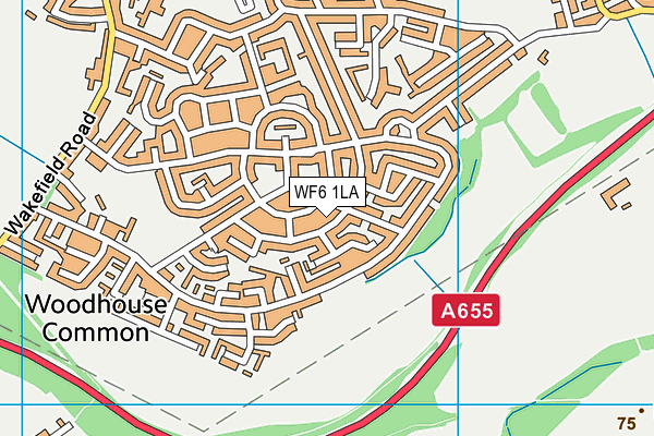 WF6 1LA map - OS VectorMap District (Ordnance Survey)