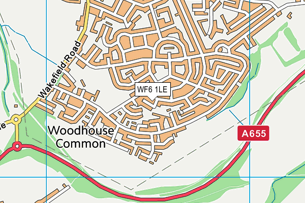 WF6 1LE map - OS VectorMap District (Ordnance Survey)