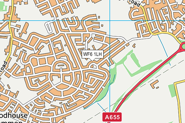 WF6 1LH map - OS VectorMap District (Ordnance Survey)