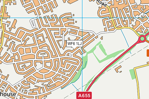 WF6 1LJ map - OS VectorMap District (Ordnance Survey)