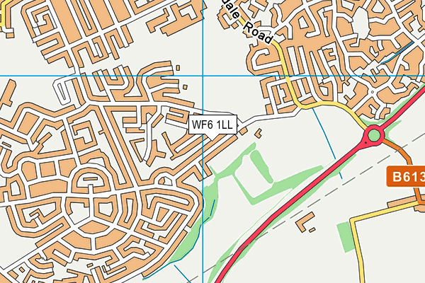 WF6 1LL map - OS VectorMap District (Ordnance Survey)