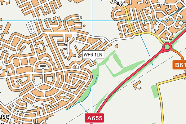 WF6 1LN map - OS VectorMap District (Ordnance Survey)