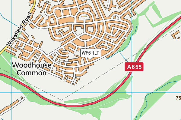 WF6 1LT map - OS VectorMap District (Ordnance Survey)