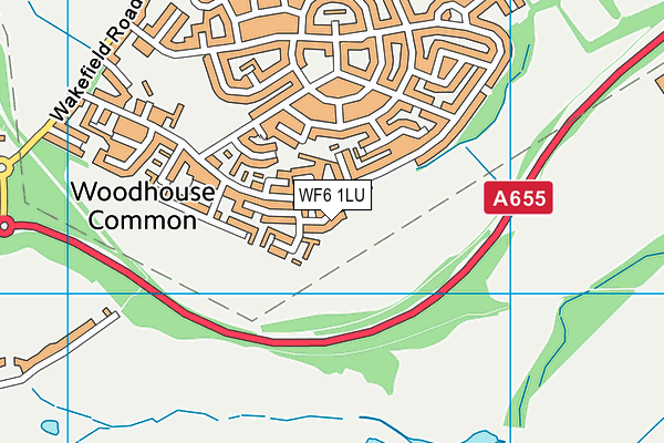 WF6 1LU map - OS VectorMap District (Ordnance Survey)