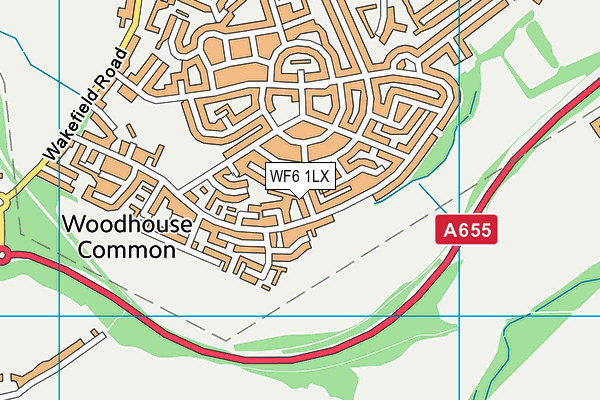 WF6 1LX map - OS VectorMap District (Ordnance Survey)