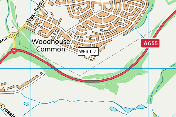 WF6 1LZ map - OS VectorMap District (Ordnance Survey)