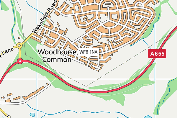 WF6 1NA map - OS VectorMap District (Ordnance Survey)