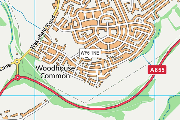 WF6 1NE map - OS VectorMap District (Ordnance Survey)