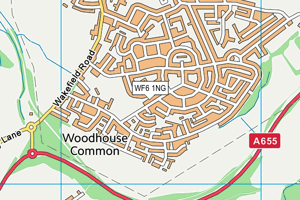 WF6 1NG map - OS VectorMap District (Ordnance Survey)