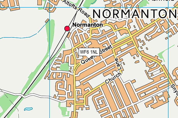 WF6 1NL map - OS VectorMap District (Ordnance Survey)