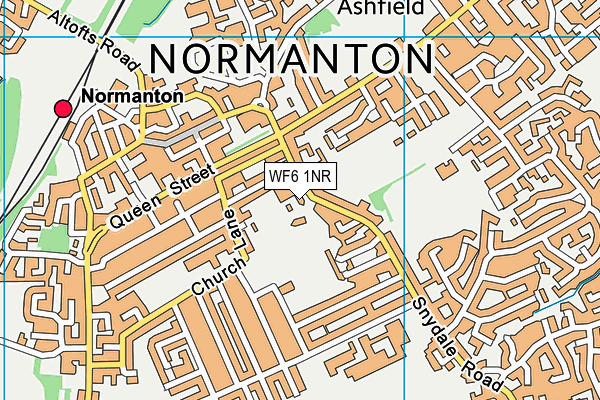 WF6 1NR map - OS VectorMap District (Ordnance Survey)