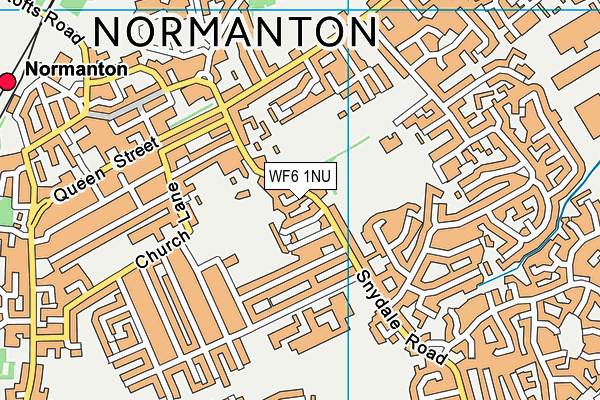 WF6 1NU map - OS VectorMap District (Ordnance Survey)