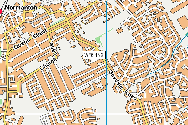WF6 1NX map - OS VectorMap District (Ordnance Survey)