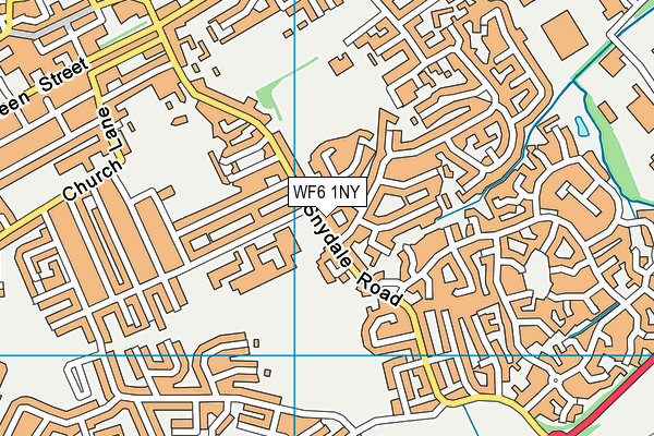 WF6 1NY map - OS VectorMap District (Ordnance Survey)