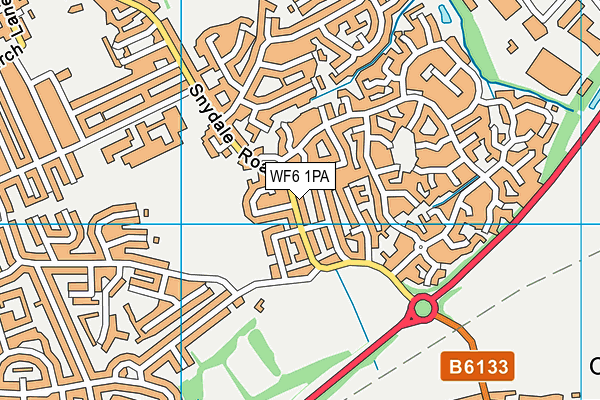WF6 1PA map - OS VectorMap District (Ordnance Survey)