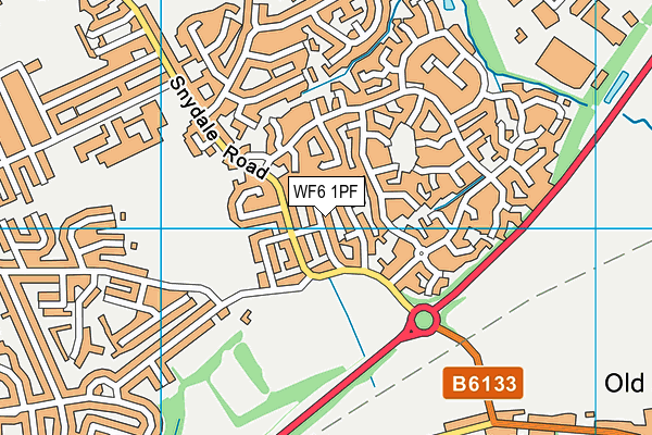 WF6 1PF map - OS VectorMap District (Ordnance Survey)