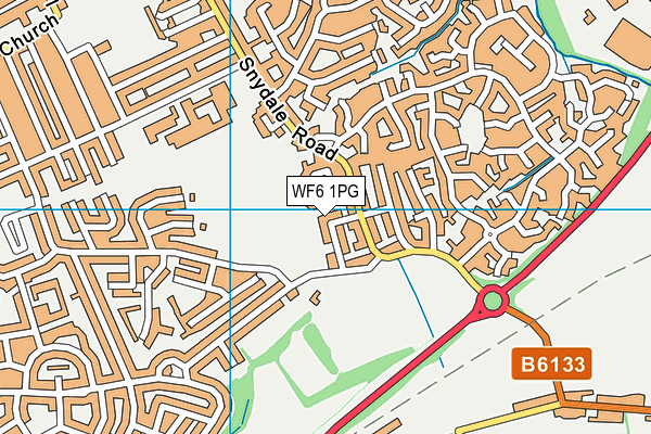 WF6 1PG map - OS VectorMap District (Ordnance Survey)