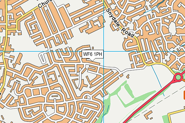 WF6 1PH map - OS VectorMap District (Ordnance Survey)