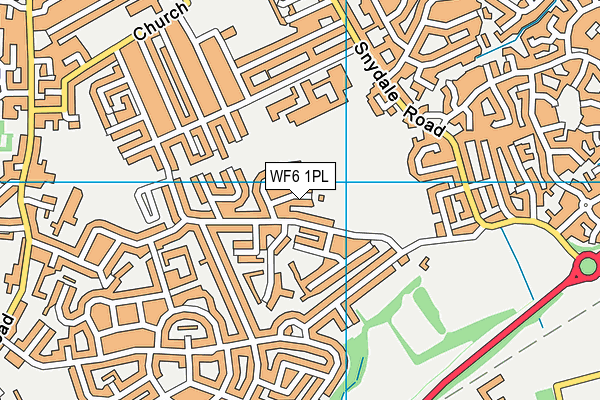 WF6 1PL map - OS VectorMap District (Ordnance Survey)