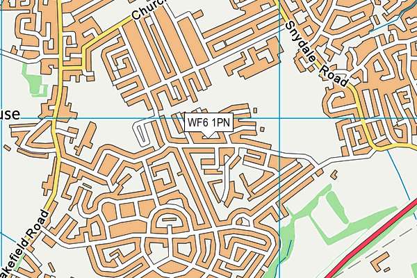 WF6 1PN map - OS VectorMap District (Ordnance Survey)