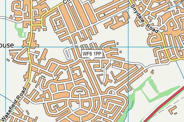 WF6 1PP map - OS VectorMap District (Ordnance Survey)