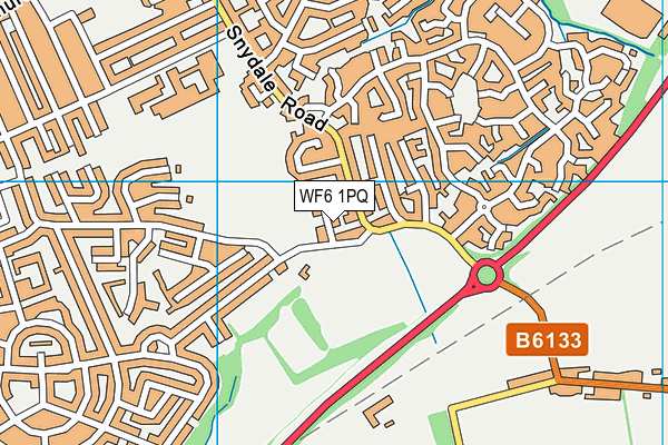 WF6 1PQ map - OS VectorMap District (Ordnance Survey)