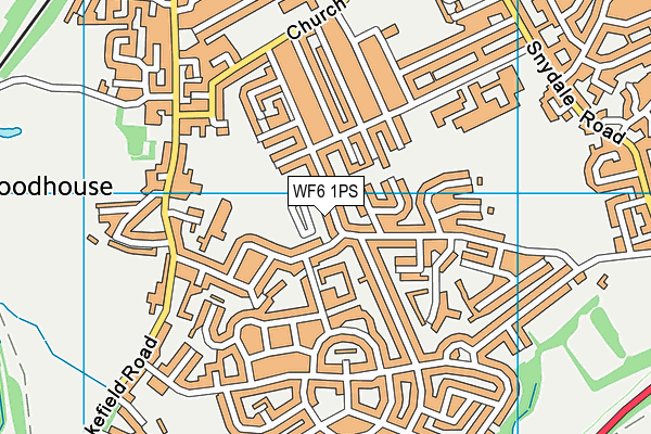 WF6 1PS map - OS VectorMap District (Ordnance Survey)