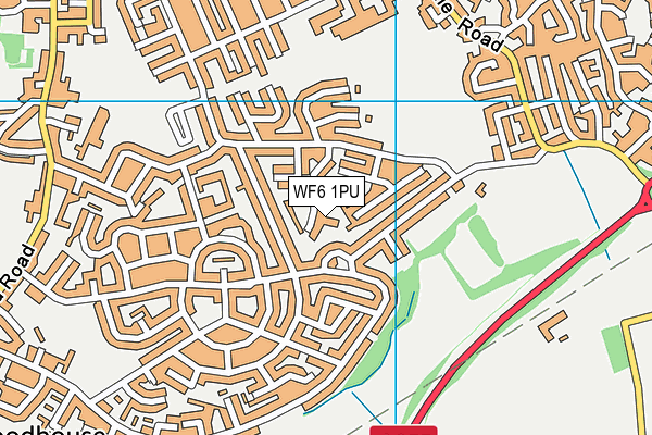 WF6 1PU map - OS VectorMap District (Ordnance Survey)